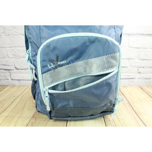 LL Bean Unisex Adult Weatherproof Nylon Deluxe Book Pack 37L Backpack Blue - Picture 7 of 13